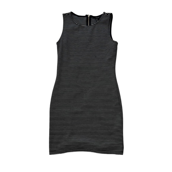 Women's Black/White Small Striped Bodycon Mini Dress Forever21 #Trendy #Summer - Picture 1 of 5